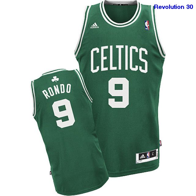 Best Boston Celtics 9 Rajon Rondo Revolution 30 Swingman Road Adidas Jersey